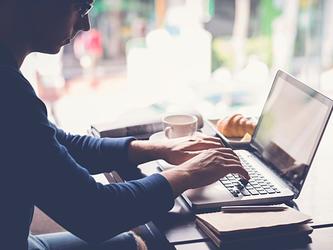 Person using laptop
